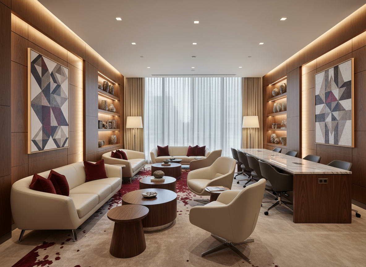 Contemporary interior design space